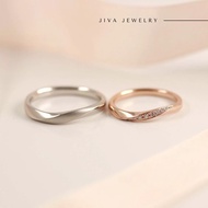 Men's/women's SILVER WEDDING COUPLE FIANCE RING - J133