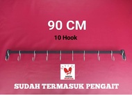 Gantungan peralatan dapur aneka alat masak kapasitas besar rak gantung panci wajan kwali sutil pisau