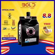 BOLD SIRIM 4T 15w50 1L Fully Synthetic MA2 Motorcycle Engine Oil Minyak Hitam Motor Motosikal 15w-50