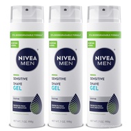 NIVEA MEN Sensitive Shave Gel, Shaving Gel for Men with Sensitive Skin, Enriched with VitaminPro Com