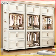 Salvo Almari Foldable Closet With Wheels Space Saving Wardrobe For Bedroom Organization Almari Baju