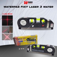 Waterpass Fixit Level Pro 3 Water Pass Meteran Laser up to 250 Cm WOIRX TOOL