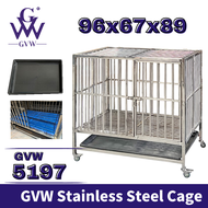 GVW 5197 Stainless Steel Cage Pet Cage Dog Cage Stainless Steel Cage Diy Sangkar Kucing Murah Rumah 