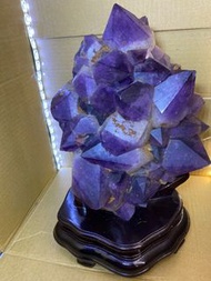 玻利維亞紫水晶骨幹晶簇原礦消磁天然