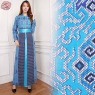 Robe Maxi Dress Nila Longdress Belt Women's Batik Fabric