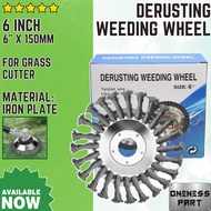 DERUSTING WEEDING WHEEL 6 INCH FOR BRUSH CUTTER 6 INCH WEEDING WHEEL