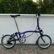 Sepeda Lipat Brompton Folding Bike Metallic Purple H6L New Murah