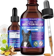 Natural Yeast Infection Treatment for Dogs |   Probiotic-Powered Drops with 8-Herbal Blend |   Suppo