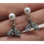 S925 silver mermaid earring