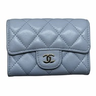 CHANEL 香奈兒 AP0214 Classic Flap Card Holder 羊皮 零錢包 莫蘭迪色 淡金釦