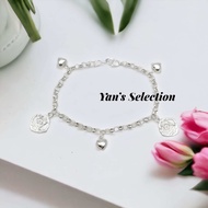 YANS Original 925 Silver Plum Blossom Bracelet Anklet (Rantai Tangan / Rantai Kaki) Original Silver 