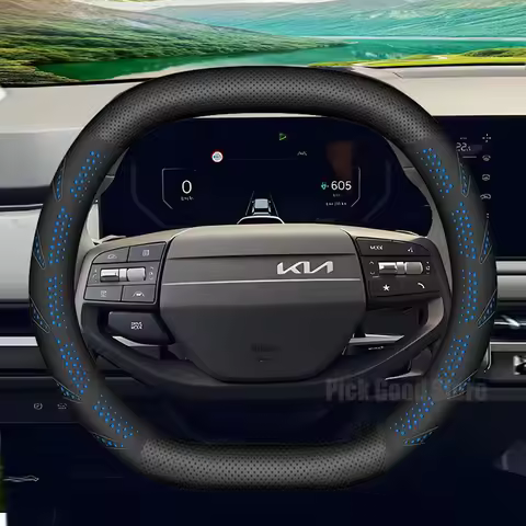Leather Car Steering Wheel Cover for KIA Tasman Sportage EV9 GT EV6 K8 EV5 2024 2025 206 Anti slip C