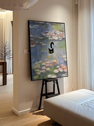 Perilla-Monets Water Lilies Black Cat Adaptation Series Abstract Landscape Poster Printing Canvas Be