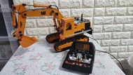 (牛頭角交收即-$30) 絕版 1988年 New Bright 1:24 Caterpillar  245D Excavator Cat 鏟泥車 有線遙控模型 有合金件 車仔 完成品 重機械 模型 