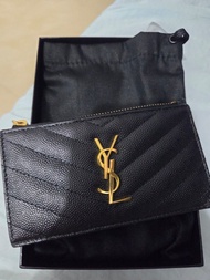 Saint Laurent 黑色卡片零錢包