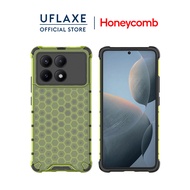 UFLAXE Honeycomb เคสแข็งกันกระแทกสำหรับ Xiaomi POCO X6 / POCO X6 Pro เคสโทรศัพท์โปร่งแสงใสป้องกันเต็มรูปแบบ เคสป้องกันการกระแทกที่ทนทาน