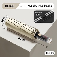 Automatic Umbrella 60 Ribs UPF50+ Windproof Folding Umbrella Windproof Anti UV Resistant Payung 加固60