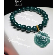 Blue ng0c mixed flower bracelet type A size 8mm