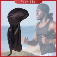 Black Pirate Hat Pirate Cap Bandana Extra Long Tail Head Wraps Durag Bandana