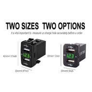 New Car USB port charger with voltmeter 12V 24V Adapter Dual QC quick charge Usb