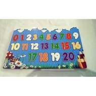 KAYU Educational wooden Puzzle numbers 0-20 / wooden educational toy / recognizing numbers