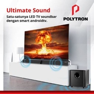 LED TV 43 Inch Polytron Android Smart TV PLD 43BAG9953 + Soundbar &amp;