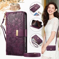 Leather Zipper Crossbody Flip Wallet Card Slot Phone Case Compatible For Samsung Galaxy S26 Ultra S2