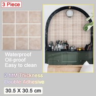 Wostick New Deign 3D Wallpaper Peel and Stick Backsplash Tile Stickers 3 Sheets White Color