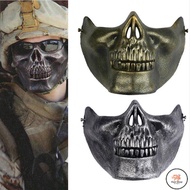 FS Skull Airsoft Game Biker Half Face Protect Gear Mask