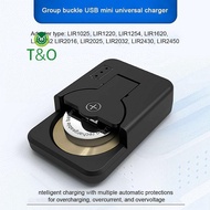 [T&O-t] 1 PCS Button Battery Charger Universal LIR2032 1632 2450 4.2V Battery Parts Button Battery C