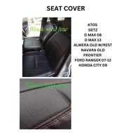 SEAT COVER 1 SET 3mm BLK, D.GREY, BLK/RED, BLKREDLINE) ATOS, GENTZ, (DMAX 08 & 13, ALMERA OLD, NAVAR