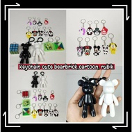 keychain (rubik) (tangram cube) (board game aeroplane mini) (cute bear) (randoom cartoon kawaii) bag