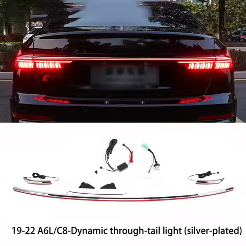 LED Dynamic Thru Tail Light For Audi A6 C8 2019-2025 Decorative Light LED Streamer Tail Light Brake