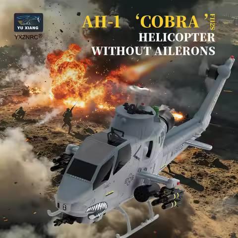 YUXIANG YXZNRC AH 1 Cobra Remote Control Helicopter F112S Grey Armed Simulation GPS Positioning Auto