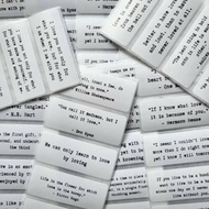 [MIN ORDER 8K] 60pcs/pack STICKER LOVE QUOTE BLACK & WHITE / sticker love quote / sticker quote aest