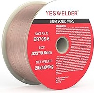 YESWELDER ER70S-6 Welding Wire .023 Inch 2LB Spool Carbon Steel MIG Solid Wire