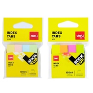 INDEX TABS Adhesive Note Paper 50X12MM Quantity 100X4 SHEETS DELI A109-A111