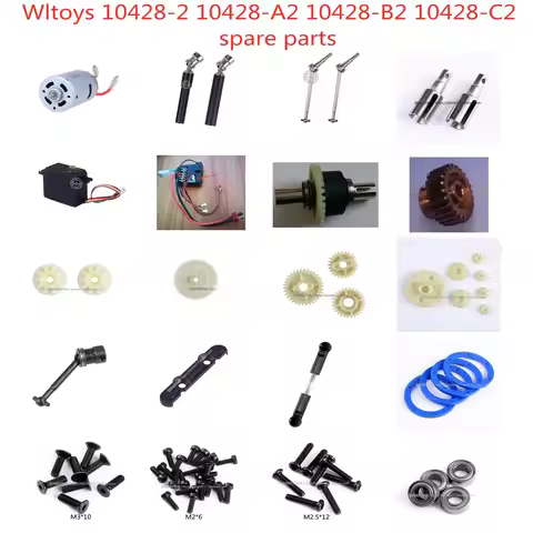 Wltoys 10428-2 10428-A2 10428-B2 10428-C2 Rc Car Parts Motor Receiver Servo Drive Shaft Differential