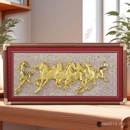 Horse Ornaments Housewarming Photo Frame Swing Table Eight Horses Horse Photo Frame Solid Wood Gift 