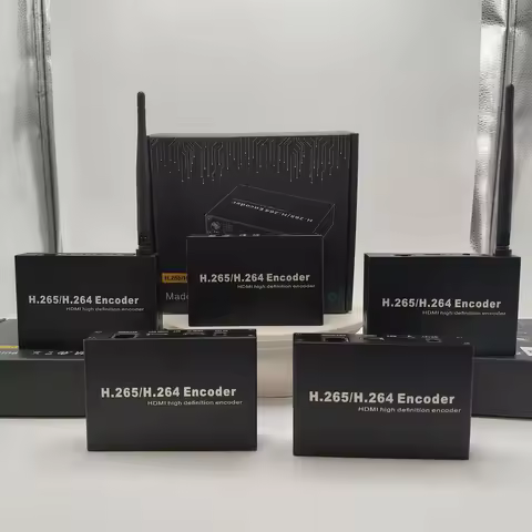HD 4k Encoder Live Streaming H.265 HEVC H.264 WiFi HD to IP Video Encoder with TF Card Recording RTM