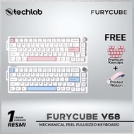 FURYCUBE V68 / V-68 Mechanical Gaming Keyboard Hotswap Metal Knob Rgb Backlit Wired Office Keyboard