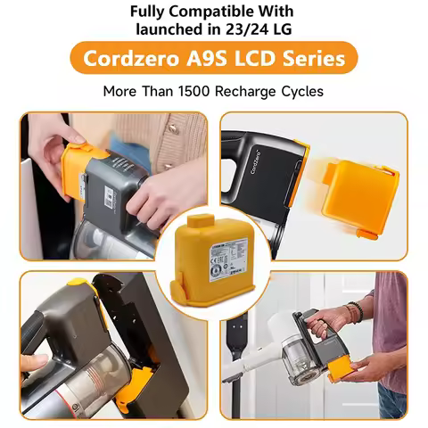 for Lg Cordzero Vacuum Cleaner Battery Replacement A9 P9 A9S Cordless Vacuum Cleaner 4000Mah 6000Mah