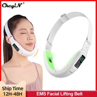 ✱﹉✒CkeyiN EMS Facial Lifting Belt LED Photon Therapy Face Slimming Vibration Massager Reduce Double