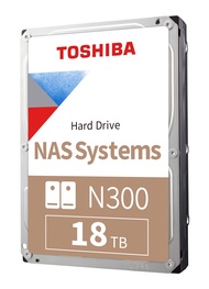 Toshiba N300 18TB NAS 3.5-Inch Internal Hard Drive - CMR SATA 6 Gb/s 7200 RPM 512 MB Cache - HDWG51J