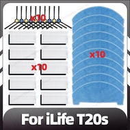 Compatible iLife T20s Replacement Side Brush HEPA Filter Mop Pads Spare Parts Accessories