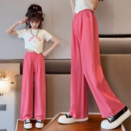 HYS Kid Pants Kids Pants Girl Baby Pants Girl Summer Wide Leg Pants Childrens Girls New Straight Ant