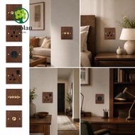 ZILUOLAN Wall Light Switch Panel, Brass Lever 86 Type Toggle Switch Socket Panel, Retro Toggle Switc