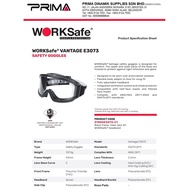 WORKSAFE VANTAGE GOGGLE, BLACK FRM, CLEAR AF LENS WITH WOVEN STRAP 3073-C1