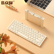 B.O.W Compact Portable Three Folding Mini Foldable Keyboard With Flannel Bag HB066