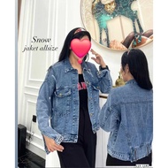 AIZEN JEANS | Women's ripped Jeans Jacket Snow